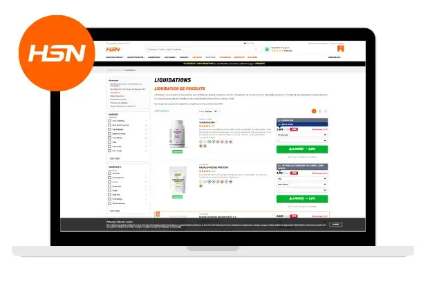 Liquidation de produits chez HSN